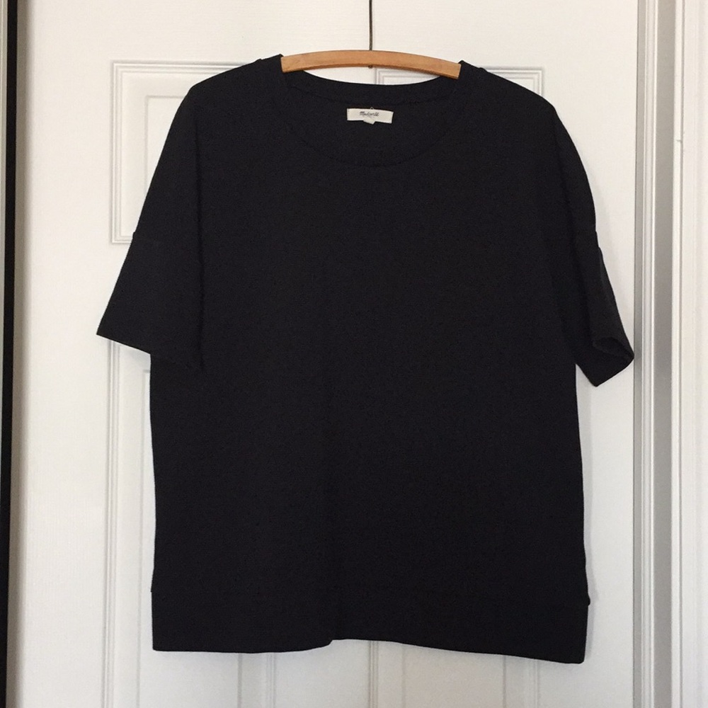 Madewell black boxy top